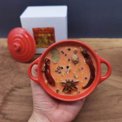 火锅香熏蜡烛手工制作