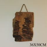 重庆风化木山城人家地方特色工艺纪念品木板画