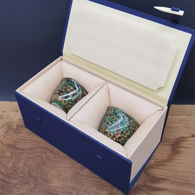 漆器青瓷杯对杯（两个装）