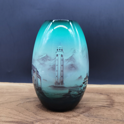 山神漆漆解放碑笔筒01