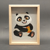 重庆出国伴手礼纪念品卡通熊猫手工蜀绣刺绣双面绣实木框小摆件多款可选