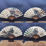 重庆特色礼品手工手绘巴渝人家非遗荣昌夏布折扇摆件10寸出国礼物多图可选