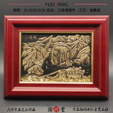 重庆三峡纪念品礼品地方特色金雕画三峡夔门摆件实木框