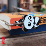中国风金属熊猫书签礼盒重庆出国小纪念品