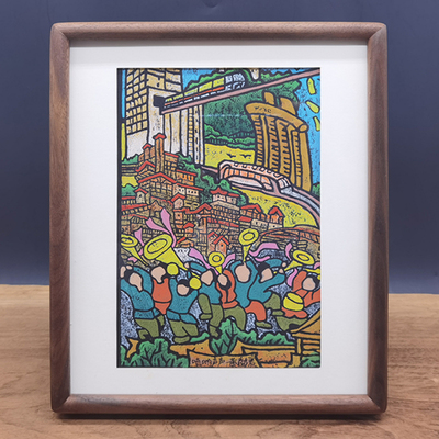 綦江农民版画-唢呐声声3